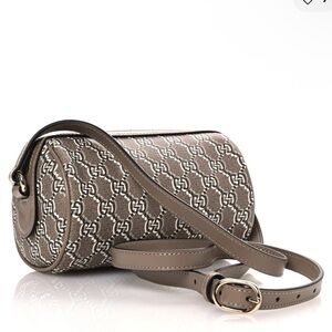 $2,400 New, Authentic GUCCI MINI SHOULDER BAG WITH GG SHADOW crossbody purse bag